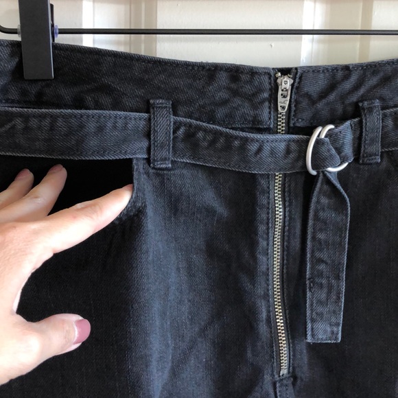 NWT Hollister black ultra high mini skirt denim 7 - Picture 6 of 8